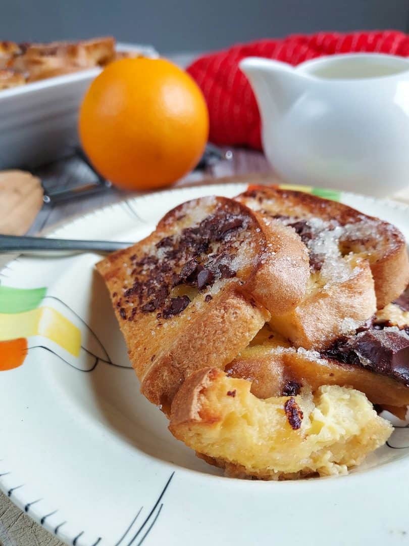Chocolate Orange Bread and Butter Pudding made gluten free by Glutarama