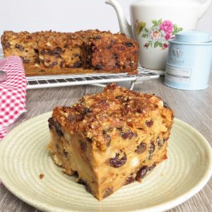Gluten Free, Dairy Free Bread Pudding that made with my very own gluten free suet recipe