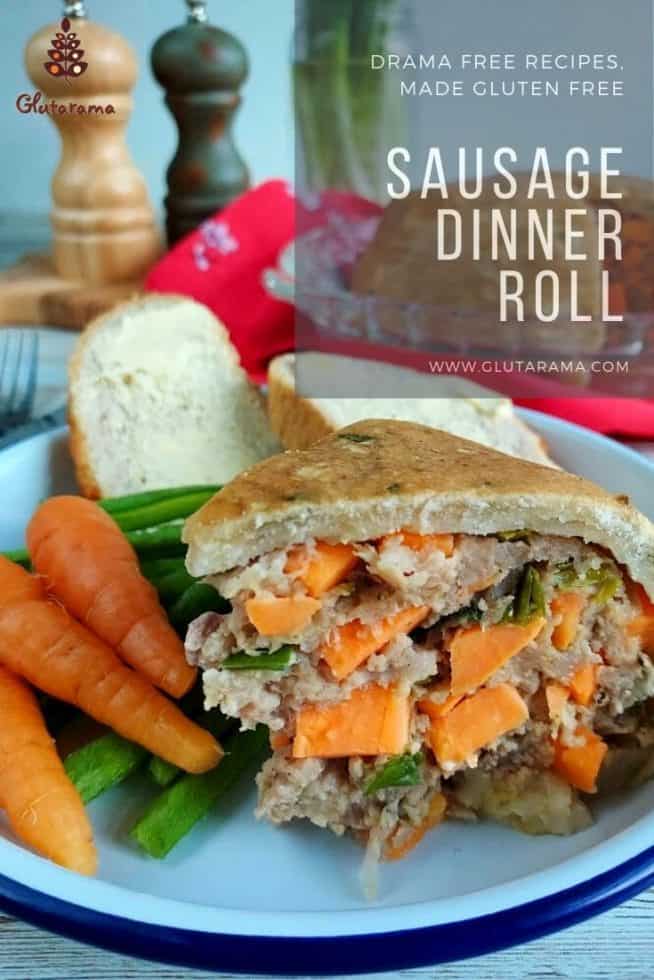 Gluten Free Sausage Dinner Roll made dairy and egg free