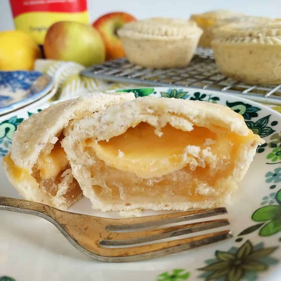 Mini Apple and Custard Pies made gluten free, dairy free and vegan