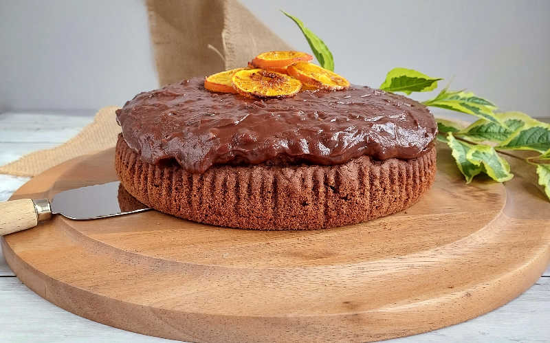 Chocolate Orange Cake made gluten free, dairy free and egg free