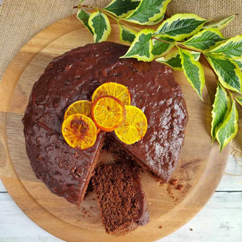 Chocolate Orange Cake made gluten free, dairy free and egg free