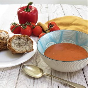 Roasted Tomato, Pepper and Garlic Soup