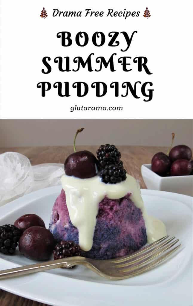 Boozy Summer Pudding; gluten free with a boozy twist, a seriously delicious pudding for the grown ups using your favourite seasonal fruits #glutenfree #dairyfree #summerfruits #pudding #dessert #seasonalrecipes