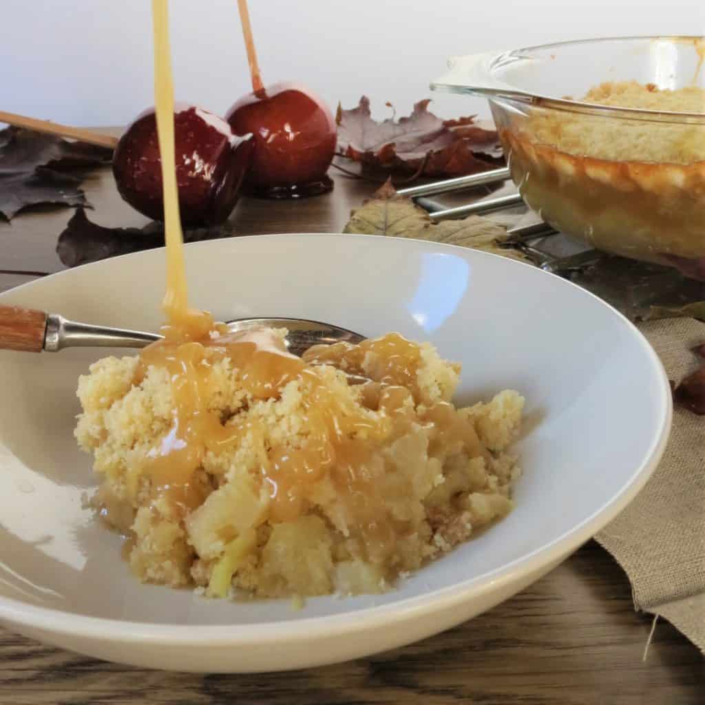 Toffee Apple Crumble; gluten free and dairy free