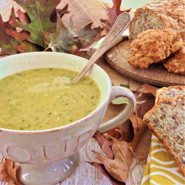 Leftover Roast Chicken Soup made gluten free