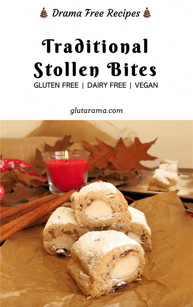 Gluten Free Stollen Bites - perfect Christmas Edible Gift Ideas. Easy to make and last too. Also dairy free and vegan too. 