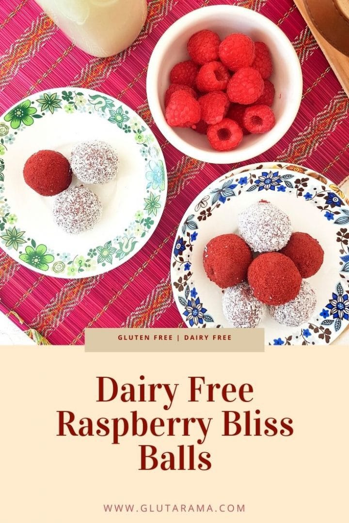 Dairy Free Raspberry Bliss Balls - gluten free healthy after school or post work out snack