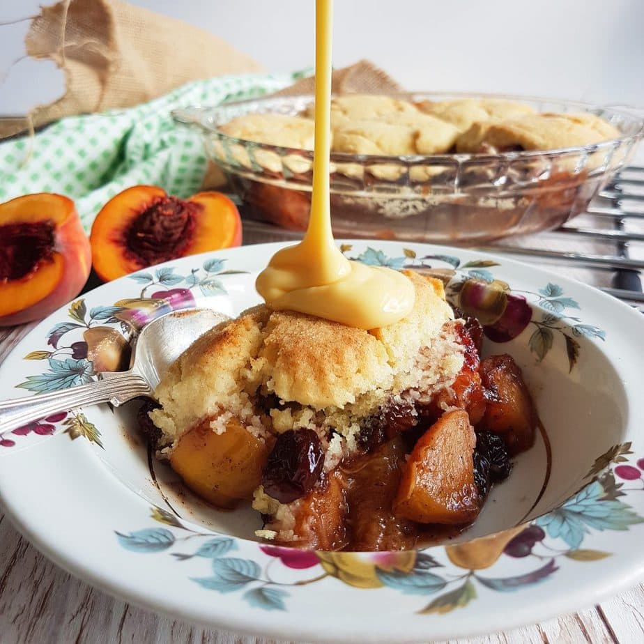 Easy to make Gluten Free and Dairy free Peach Cobbler