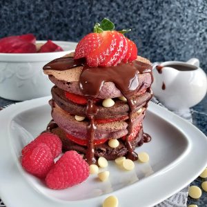 Beetroot American Pancakes - gluten free and vegan by Glutarama