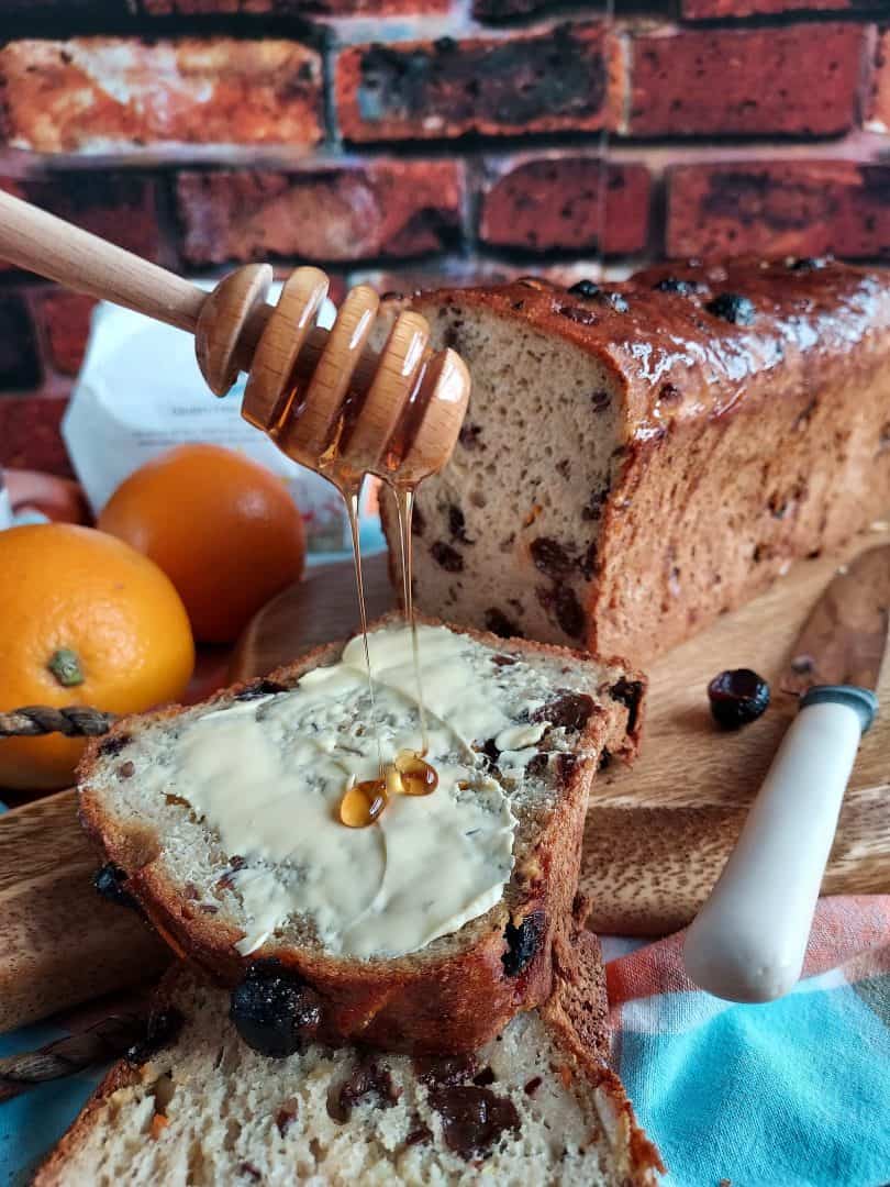 Gluten Free Fruit Loaf made with Free From Fairy Bread Mix