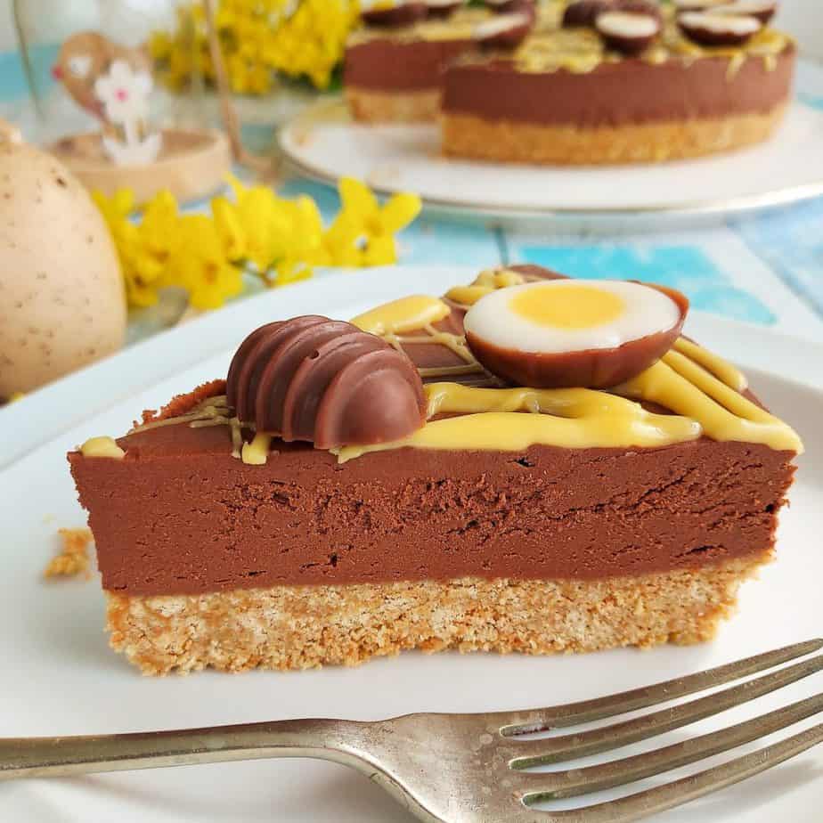 Vegan Crème Egg Cheesecake made gluten free too.