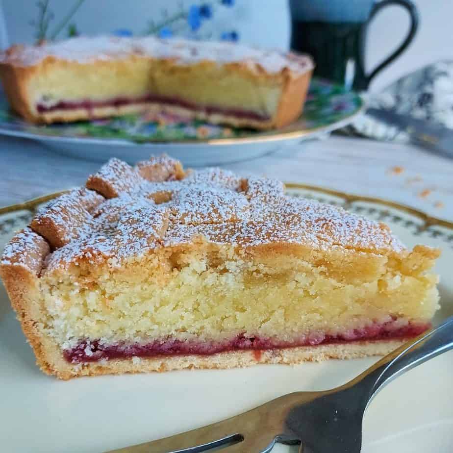 Easy Bakewell Tart made Gluten Free with Dairy Free option.