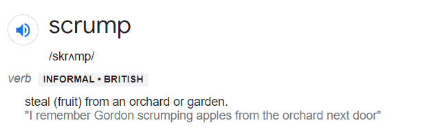 Scrumping Definition - Glutarama, Eves Pudding