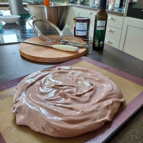 Black Forest Gateau Pavlova Base - how to make