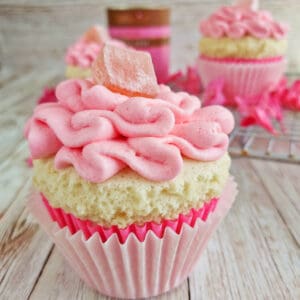 Vegan Rose Flavour Cupcakes
