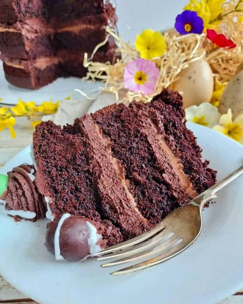 Gluten Free Mint Chocolate Celebration Cake with Easter Theme by Glutarama