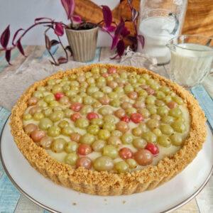 Gluten Free Gooseberry Crème Patissiere Tart