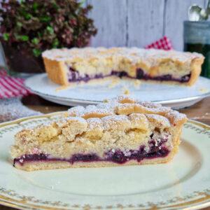 Blueberry Bakewell Tart made gluten, dairy and egg free