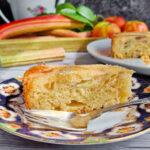 Rhubarb and Apple Upside Down Cake made gluten and dairy free