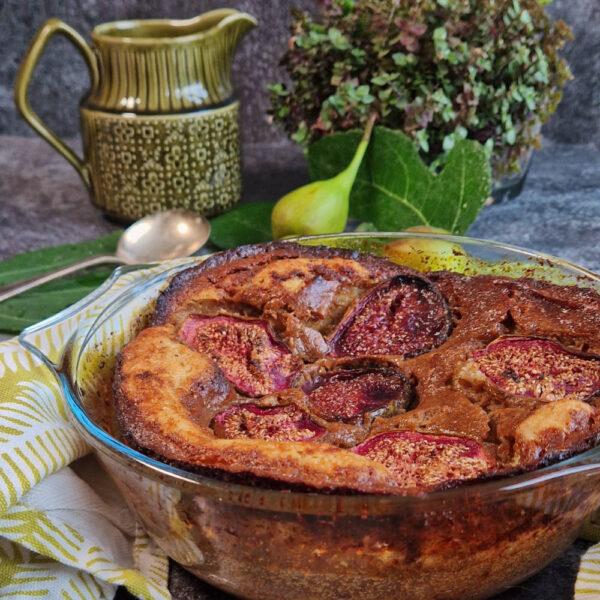 Gluten Free Fig Custard Pudding made dairy and egg free too