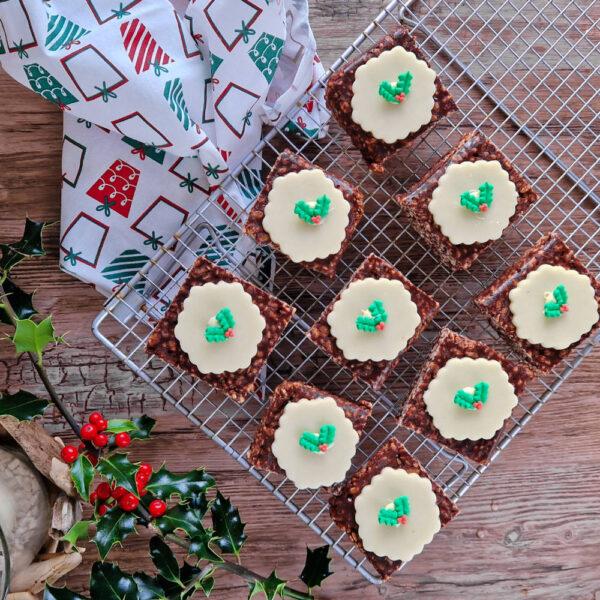 Gluten Free Chocolate Marshmallow Crispy Christmas Puddings